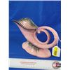 Image 2 : HULL Pottery Cornucopia Vase : Pink Grey (6"H)  (SEE PICS!)