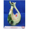 Image 1 : HULL Pottery : Rare Green Swan Planter (10-1/4"H)  (SEE PICS!)