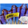 Image 8 : Federal Glass Iridescent Starburst Vase (8"H) (SEE PICS!)