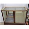 Image 2 : Antique General Store Rolling Show Case w/Cigarette Ads (Note: Cracked Mirror) (37"H x 46"W x 24-1/2