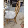 Image 8 : Mid Century Bamboo Table with Glass Top & Chairs (4)  (Table : 29"H x 42"Dia - 3/8" Glass Table Top)
