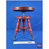 Image 2 : Glass Ball Claw Foot Swiveling Piano Stool (20"H) (SEE PICS!)