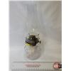 Image 2 : Coal Oil Finger Lamp (Slight Amethyst)  (Total Height w/Chimney 10-1/2"H) (SEE PICS!)