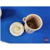 Image 24 : Pottery Collector Combo (8 Pieces) : Small Crock (6"H), Torquay Mottoware, Brentleigh Ware 4pc Condi