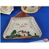 Image 2 : Pottery Collector Combo (8 Pieces) : Small Crock (6"H), Torquay Mottoware, Brentleigh Ware 4pc Condi