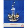 Image 2 : Cruet Set (4pc) Stainless Caddy (Caddy approx 9"H) (SEE PICS!)