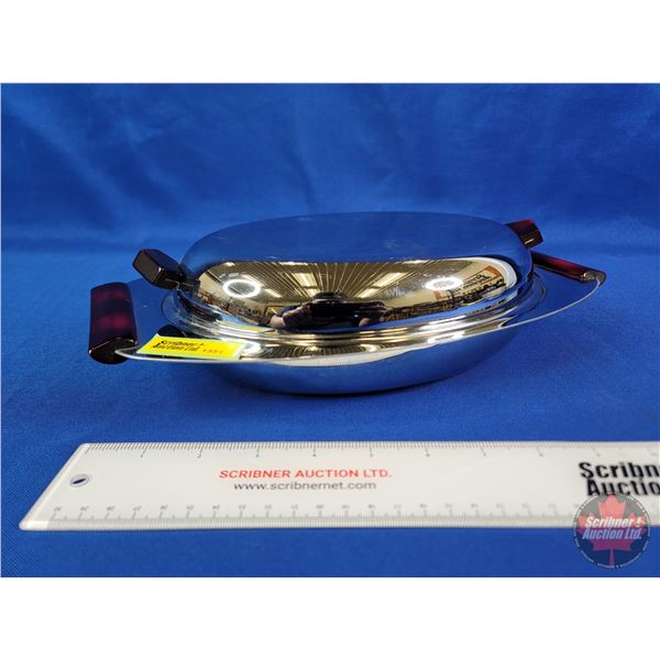 Glo-Hill Chrome/Bakelite Serving Dish (Lid & Insert) (SEE PICS!)
