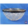 Image 19 : Cut Glass Serving Bowl; Silverware & Double Handle Cut Glass Pitchers (SEE PICS!)