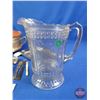 Image 8 : Serving Dishes w/Silverware, Cut Glass Pitchers & Silver Plated Tray (SEE PICS!)