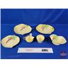 Image 1 : Carltonware "Foxglove" (6 Pieces) : Creamer & Sugar, Footed Bowl, Leaf Plates (SEE PICS!)