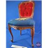 Image 1 : Balloon Red Velvet Upholstered Back Chair w/Petit Point Upholstered Seat (36"H) (SEE PICS!)