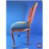 Image 2 : Balloon Red Velvet Upholstered Back Chair w/Petit Point Upholstered Seat (36"H) (SEE PICS!)