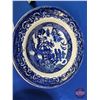 Image 14 : Blue & White "Opaque China" Dish Set (14 Pieces) : Bowls & Dessert Plates (SEE PICS!)