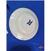 Image 18 : Blue & White "Opaque China" Dish Set (14 Pieces) : Bowls & Dessert Plates (SEE PICS!)