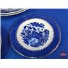 Image 3 : Blue & White "Opaque China" Dish Set (14 Pieces) : Bowls & Dessert Plates (SEE PICS!)