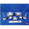 Image 2 : Royal Crown Derby China "Mikado" Dish Set (15 Pieces) : Tea Cups, Saucers, Plates c/w Blue & White C