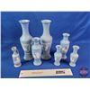 Image 2 : Avon Wedgwood Style Glass Bottles (Tallest Measures : 11"H) (SEE PICS!)