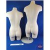 Image 2 : (2) Female Store Display Mannequins (Torso/Half Leg) (37"H & 34"H) (SEE PICS!)