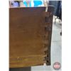 Image 16 : Antique Oak Commode Dresser (3 Drawer w/Beveled Mirror) (80"H x 43-1/4"W x 21-1/2"D) (SEE PICS !)