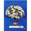 Image 1 : Tiffany Style Lamp w/Stained Glass Lamp Shade (18") (Tested - Works) (SEE PICS!)