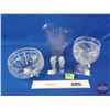 Image 2 : Crystal Footed Bowl, Waterford Arcade Bouquet Vase, Crystal Salt & Pepper Shakers & Cut Glass Pitche