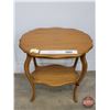 Image 2 : Vintage Maple Two Tier Side Table (30"H x 28"W x 21"D) (SEE PICS!)