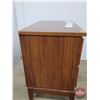 Image 9 : Vintage 2 Drawer Walnut Night Stand (c. 1970's) (22-1/4"H x 22"W x 14"D) (SEE PICS!)
