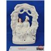 Image 1 : Staffordshire Pottery "Wedding Day" Porcelain Couple Figurine (c.1859) (13-1/2"H) (SEE PICS!)