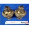 Image 2 : Coal Oil Lamp Bases - Brass (2) (Each 8"H) (SEE PICS!)