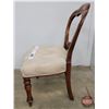 Image 2 : Vintage Balloon Back Chair (Peach/Grey Upholstery) (35"H) (SEE PICS!)