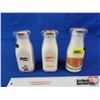 Image 1 : (3) Dairy Bottles (Tallest Measures: 6-1/4"H) (SEE PICS!)