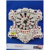Image 8 : Vintage Ceramic Ukrainian Design Mantle Clock (11-1/4"H) (SEE PICS!)