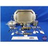 Image 2 : Collector Service Combo "Silver Theme" : Platter; Coasters; S& P; Cream & Sugar; Silverware; etc
