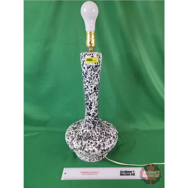 Electric Lamp : Black and White (No Lamp Shade) (24"H) (SEE PICS!)  (Listing & Descriptions are a GU