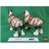 Image 2 : Horse Figurines (2) w/Leather Tack (11"H) (SEE PICS!)  (Listing & Descriptions are a GUIDE ONLY and 
