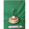 Image 2 : Electric Lamp : Wooden & Pottery (No Lamp Shade) (22"H) (SEE PICS!)  (Listing & Descriptions are a G