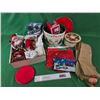 Image 1 : Christmas Tree Decorations : Incl. Tree Ornaments, Trim, Santa Figurine, Etc! (SEE PICS!)  (Listing 