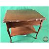 Image 2 : KROEHLER End Table : Two Tier - Wooden - w/Drawer (22-1/2"H x 26-1/2"W x 20"D) (SEE PICS!)  (Listing