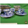 Image 2 : Dish Set : Blue & White (35) (SEE PICS!)  (Listing & Descriptions are a GUIDE ONLY and are subject t
