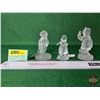Image 1 : Hummel Figurines (Frosted Glass) (3) :  - Postman - Sweeper - Grandpa's Boy (SEE PICS!)  (Listing & 