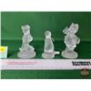 Image 2 : Hummel Figurines (Frosted Glass) (3) :  - Postman - Sweeper - Grandpa's Boy (SEE PICS!)  (Listing & 