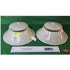 Image 1 : Pair of Frosted / Satin Glass Ceiling Light Shades (3 Chain Holes) (SEE PICS!)  (Listing & Descripti