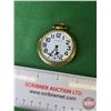 Image 2 : Pocket Watch : Caravelle by Bulova (Train Motif) (17 Jewels) (S/N#073) w/Original Box (SEE PICS !)
