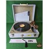 Image 1 : Monarch Radio MFG Co. Portable Record Player c/w Record (SEE PICS!)  (Listing & Descriptions are a G