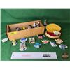 Image 1 : Tea Collector Figurines (17) : Tetley & Red Rose c/w Sewing Table Drawer (SEE PICS!)  (Listing & Des