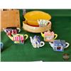 Image 2 : Tea Collector Figurines (17) : Tetley & Red Rose c/w Sewing Table Drawer (SEE PICS!)  (Listing & Des