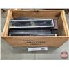 Image 2 : Tin Safety Deposit Boxes (23) (1-1/2"H x 4-3/4"W x 22"L) c/w Wood Crate (SEE PICS!)  (Listing & Desc