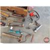 Image 3 : Wood Tool Chest w/ Variety of Hand Tools (9-1/4"H x 23-1/2"W x 15-1/2"D) (Note: Heavy) (SEE PICS!)  