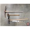Image 2 : Long Handle Tool Trio : Pick Axes & Sledge Hammer (SEE PICS!)  (Listing & Descriptions are a GUIDE O