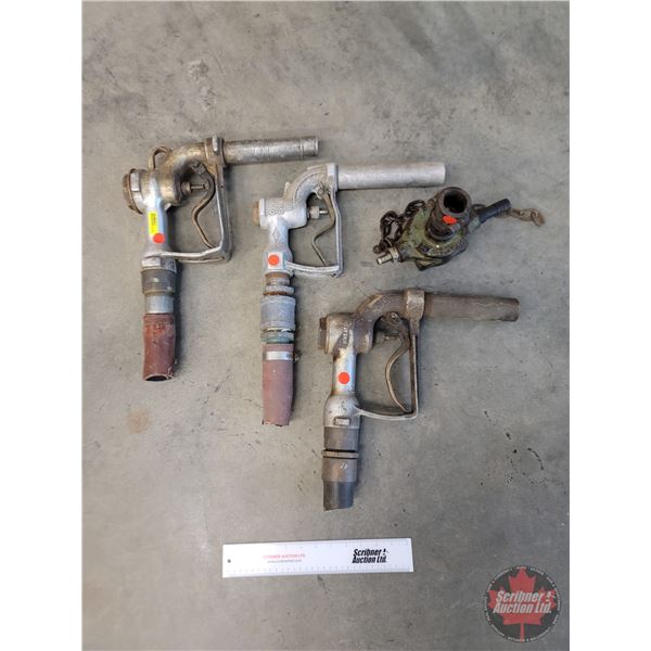Gas Pump Nozzles (3) & Kromer Co. Universal Joint (SEE PICS!)  (Listing & Descriptions are a GUIDE O